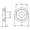 Rozeta Ø 3.5x9x2 mm, stal szlachetna Kramp