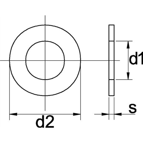 Podkładka M20x34x4 mm, stal ocynk DIN 1440 Kramp
