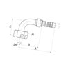 Armatura wtłaczana 12GS25FDHORX90AF41 Gates 12GS25FDHORX90AF41
