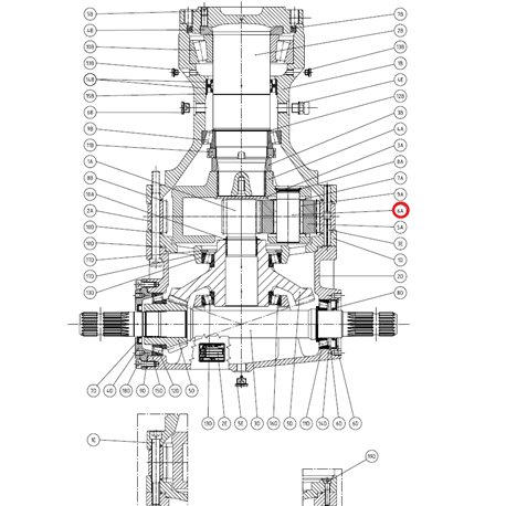 Comer 1717884042 Sworzeń satelity D.6