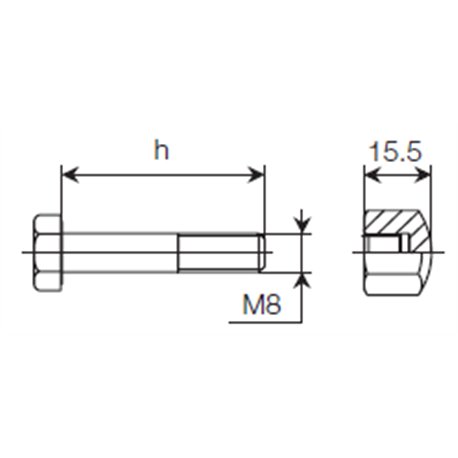B&P 432000148R08 Śruba M8x40,7mm Bondioli Pavesi