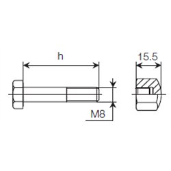 B&P 432000152R08 Śruba M8x41,7mm Bondioli Pavesi