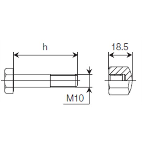 B&P 432000144R08 Śruba M10x52,5mm Bondioli Pavesi