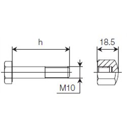 B&P 432000156R08 Śruba M10x68,5mm Bondioli Pavesi