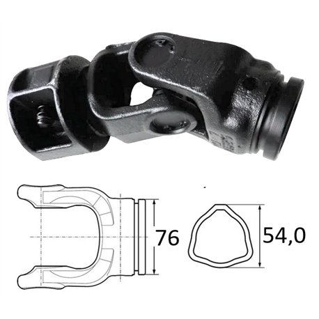 B&P 718049007 Przegub krzyżowy 1-3/8 Z-6, zewn. 54x4 mm krzyżak 34,9x93,5 G8 Bondioli Pavesi