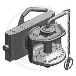 Zaczep automatyczny 255/32/25mm sworzeń 31mm Scharmüller