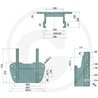 Prowadnica do zaczepu 255/32/25mm Scharmüller 00295160-SET
