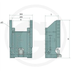 Prowadnica do zaczepu 320/32/26mm Sauermann 711685100