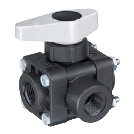 TeeJet AAB343M312PP Zawór 3-drożny 1/2" BSP żeński AA(B)343M-3-1/2-PP