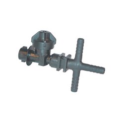 TeeJet 19351-213-406-NYB Einfach-Düsenhalter Schlauch-Ø 10mm für Schlauchanschluss inkl. Endstück ChemSaver® Membranrückschlagve