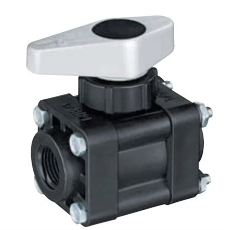 TeeJet AAB343M-3-1/2-PP 3 Wege Kugelventil