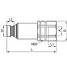 Szybkozłacze suchoodcinające wtyczka ISO 19 wew. 3/4" Bsp