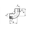Kolanko 90° gwint zew./ gwint zew. z pierścieniami uszczelniającymi Arag, 1 1/4" długie