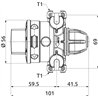 Regulator przepływu T1F 0.8/3.0 mm