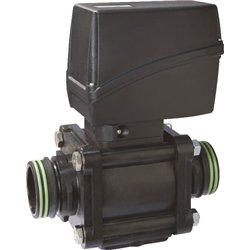 Elektrozawór kulowy 2-drożny z przyłaczem widełkowym