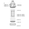 Filtr ssawny 1i1/4" 32 Mesh wkład Inox czerwony gwint 24mm