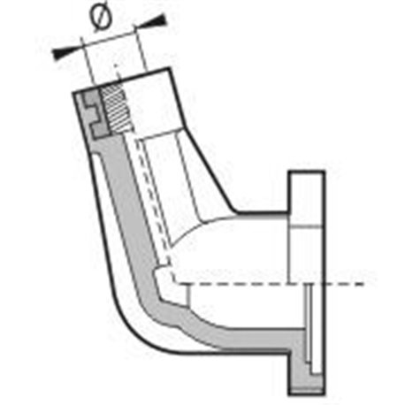 Przyłącze manometru Arag 473 kołnierz wewnętrzny 1/4" BSP