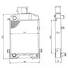 Chłodnica wody 380x540 Case, Steyr