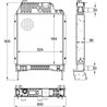 Chłodnica wody 600x790 Massey Ferguson 3645, 8110, 8120, 9130, 6190