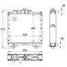Chłodnica wody 555x616 Case JX70U, Fiat L60, L65, Ford 4635,4835, New Holland TK76