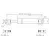 Sprężyna gazowa 225mm 75N typ B Stabilus