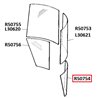 Szyba drzwi dolna prawa, L31702, L62576