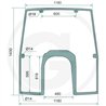 Szyba John Deere przednia panoramiczna do modeli premium L211446, L166875