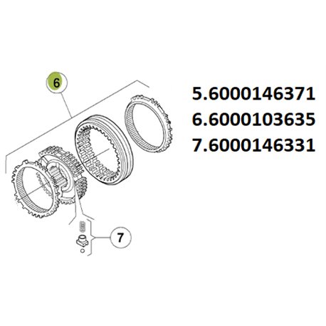 Synchronizator 6000103635, 0011708450