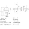 Drążek kierowniczy stożek-16,2/17,5  L-215mm, M16x1,5R Agrokid 35 -  00087720430