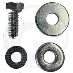 Śruba z łbem sześciokątnym M12x30 wraz z podkładką DIN 9021 i podkładką DIN 7349