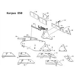 Wspornik odkładni M20x370-470 8/14GDR