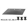 Lemiesz 20" prawy do dłuta SB56P napawany, 2x135mm  zam. ze śrubami