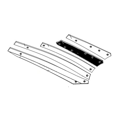 Listwa odkładni 1 BS/W prawa 561x120x10 zam. ze śrubami