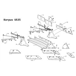 Wspornik listwy lewy M20x370-470 0/17 GRD BK13