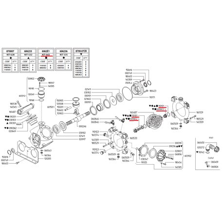 Zestaw zaworu wlotowego/wylotowego „Beta 170” (Kit643