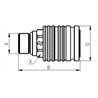 Szybkozłącze gniazdo CPV 1/2" gwint zewnętrzny M22x1.5 15L