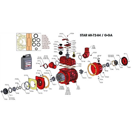 ST171/GA Zębnik garda - Z56-M3 STAR/GA 10MM 