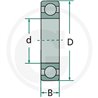 B&P Łożysko kulkowe zwykłe wew.  Ø 35 x 80 mm