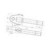 Końcówka przegubowa łącznika górnego, M30 x 3,0, L 25,4 mm