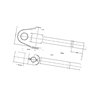 Końcówka przegubowa łącznika górnego, M30 x 3,0, P 32,0 mm