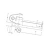 Końcówka przegubowa łącznika górnego, M30 x 3,5, L 19,0 mm