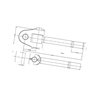 Końcówka przegubowa łącznika górnego, M30 x 3,5, P 19,0 mm