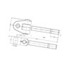 Końcówka przegubowa łącznika górnego, M30 x 3,5, L 20,0 mm