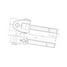 Końcówka przegubowa łącznika górnego, M30 x 3,5, P 20,0 mm
