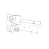 Końcówka przegubowa łącznika górnego, M30 x 3,5, P 22,0 mm