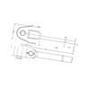 Końcówka przegubowa łącznika górnego, M30 x 3,5, L 25,4 mm