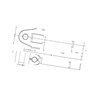 Końcówka przegubowa łącznika górnego, M30 x 3,5, P 25,4 mm