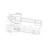 Końcówka przegubowa łącznika górnego, M30 x 3,5, P 32,0 mm