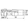 (7) Stożek zaciskowy Walterscheid 1i3/4(Z6, Z20, L-53mm fi15,8