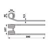 Palec zgrabiarki 390/107/46 fi9,5 mm, pasuje do Kuhn